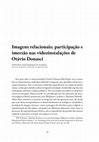 Research paper thumbnail of Imagens relacionais: participação e imersão nas videoinstalações de Otávio Donasci