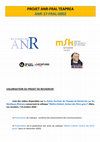 Research paper thumbnail of MSH-Lorraine, Projet ANR-17-FRAL-0002 TEAPREA, Valorisation de la recherche, Vidéos colloque 7-8 octobre 2020