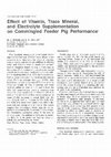 Research paper thumbnail of Effect of Vitamin, Trace Mineral, and Electrolyte Supplementation on Commingled Feeder Pig Performance1