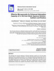 Research paper thumbnail of Effective Microporosity for Enhanced Adsorption Capacity of Cr (VI) from Dilute Aqueous Solution: Isotherm and Kinetics