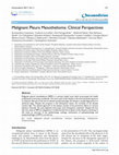 Research paper thumbnail of Malignant Pleura Mesothelioma: Clinical Perspectives