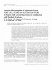 Research paper thumbnail of Analysis of Polymorphism of Angiotensin System Genes (ACE, AGTR1, and AGT) and Gene ITGB3 in Patients with Arterial Hypertension in Combination with Metabolic Syndrome