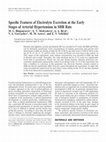 Research paper thumbnail of Specific Features of Electrolyte Excretion at the Early Stages of Arterial Hypertension in SHR Rats