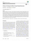 Research paper thumbnail of A Review of Techniques for Effective Tropical Peatland Restoration