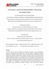 Research paper thumbnail of Governance and Social Responsibility: Palestinian Investment Fund