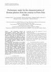 Research paper thumbnail of Preliminary study for the characterization of Roman plasters from the cetariae in Porto Palo (Sicily)