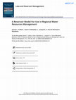 Research paper thumbnail of A Reservoir Model For Use in Regional Water Resources Management