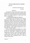 Research paper thumbnail of REFLEXÃO SOBRE FILOSOFIA DA HISTÓRIA