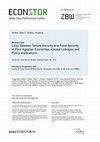 Research paper thumbnail of Links between Tenure Security and Food Security in Poor Agrarian Economies: Causal Linkages and Policy Implications