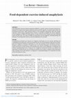 Research paper thumbnail of Food-dependent exercise-induced anaphylaxis