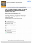 Research paper thumbnail of Effects of Prosopis(mesquite) invasion and clearing on vegetation cover in semi-arid Nama Karoo rangeland