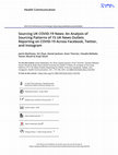 Research paper thumbnail of Jamie Matthews, Xin Zhao, Daniel Jackson, Einar Thorsen, Claudia Mellado, Yasser Abuali & Antje Glück (2023) Sourcing UK COVID-19 News: An Analysis of Sourcing Patterns of 15 UK News Outlets Reporting on COVID-19 Across Facebook, Twitter, and Instagram, Health Communication