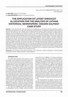 Research paper thumbnail of The application of latent Dirichlet allocation for the analysis of latvian historical newspapers: Oskars Kalpaks’ case study