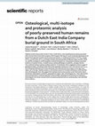 Osteological, multi-isotope and proteomic analysis of poorly-preserved human remains from a Dutch East India Company burial ground in South Africa Cover Page