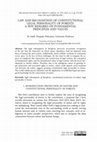 Research paper thumbnail of LAW AND RECOGNITION OF CONSTITUTIONAL LEGAL PERSONALITY OF FORESTS: A FEW REMARKS ON FUNDAMENTAL PRINCIPLES AND VALUES