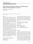 Research paper thumbnail of Binge ethanol administration enhances the MDMA-induced long-term 5-HT neurotoxicity in rat brain