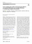 Research paper thumbnail of Genes encoding agrin (AGRN) and neurotrypsin (PRSS12) are associated with muscle mass, strength and plasma C-terminal agrin fragment concentration