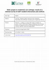 Research paper thumbnail of Older people in residential care settings: results of a national survey of staff-resident interactions and conflicts