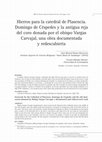 Research paper thumbnail of Hierros para la catedral de Plasencia. Domingo de Céspedes y la antigua reja del coro donada por el obispo Vargas Carvajal, una obra documentada y redescubierta