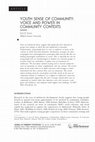 Youth sense of community: Voice and power in community contexts Cover Page