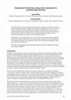 Research paper thumbnail of Assessment for learning: using minor assessment to promote major learning