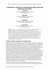 Research paper thumbnail of Conference, reviews and conservations about improving engineering education