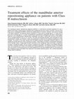 Research paper thumbnail of Treatment effects of the mandibular anterior repositioning appliance on patients with Class II malocclusion