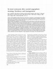 Research paper thumbnail of In-stent restenosis after carotid angioplasty-stenting: Incidence and management