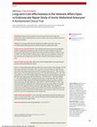 Research paper thumbnail of Long-term Cost-effectiveness in the Veterans Affairs Open vs Endovascular Repair Study of Aortic Abdominal Aneurysm: A Randomized Clinical Trial