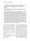 Research paper thumbnail of Durability and cumulative functional patency of transposed and nontransposed arteriovenous fistulas