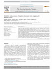 Research paper thumbnail of Reliability and accuracy of duplex ultrasound vein mapping for dialysis access