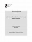 Research paper thumbnail of Links between tenure security and food security: Evidence from Ethiopia