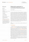 Research paper thumbnail of Differential substitution: a contrastive hierarchy account