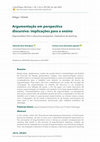 Research paper thumbnail of Argumentação em perspectiva discursiva: implicações para o ensino