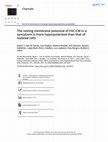 Research paper thumbnail of The resting membrane potential of hSC-CM in a syncytium is more hyperpolarised than that of isolated cells