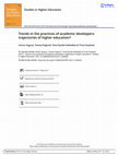 Trends in the practices of academic developers: trajectories of higher education? Cover Page