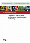 Research paper thumbnail of Concrete -Specification, performance, production and conformity