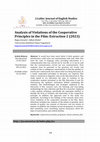 Research paper thumbnail of Analysis of Violations of the Cooperative Principles in the Film: Extraction 2 (2023