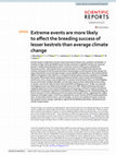 Research paper thumbnail of Extreme events are more likely to affect the breeding success of lesser kestrels than average climate change