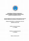 Research paper thumbnail of Análisis comparativo del perfil de ácidos grasos en aceites de pescado comerciales utilizados en la provincia de El Oro