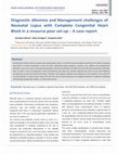 Research paper thumbnail of Diagnostic dilemma and Management challenges of Neonatal Lupus with Complete Congenital Heart Block in a resource poor set-up – A case report