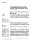 Research paper thumbnail of Projections of Ebola outbreak size and duration with and without vaccine use in Équateur, Democratic Republic of Congo, as of May 27, 2018