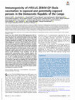 Research paper thumbnail of Immunogenicity of rVSVΔG-ZEBOV-GP Ebola vaccination in exposed and potentially exposed persons in the Democratic Republic of the Congo