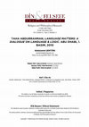 Research paper thumbnail of Taha Abdurrahman Language Matters A Dialogue on Language Logic (Dilsiz Olmaz: Dil ve Mantık Üzerine Bir Söyleşi)