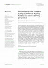 Research paper thumbnail of Pitiful rooftop solar uptake in sunny South Africa: A policy, funding and service delivery perspective