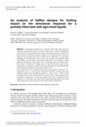 Research paper thumbnail of An analysis of baffles designs for limiting impact on the directional response for a partially filled tank with agro-food liquids