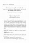 Research paper thumbnail of Estimadores encogidos en modelos de ecuaciones simultáneas para el análisis del mercado de carne de bovino en México