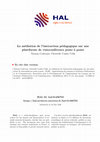 Research paper thumbnail of La médiation de l'interaction pédagogique sur une plateforme de visioconférence poste à poste