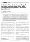 Research paper thumbnail of <i>In vitro</i>dissolution kinetic study of theophylline from mixed controlled release matrix tablets containing hydroxypropylmethyl cellulose and glycerylbehenate