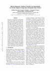 Research paper thumbnail of Affective Behaviour Analysis of On-line User Interactions: Are On-line Support Groups More Therapeutic than Twitter?